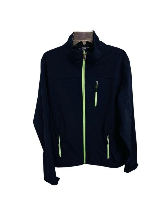 Izod Other - Izod Men's Full Zip Jacket Medium Navy Neon Green